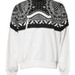 Dolce & Gabbana White Black Printed Cotton Sweatshirt Sweater