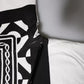 Dolce & Gabbana White Black Print Cotton Sweatshirt Sweater