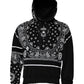 Dolce & Gabbana Black Bandana Hooded Men Sweatshirt Sweater