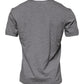 Dolce & Gabbana Gray Logo Print Cotton Crew Neck Men T-shirt