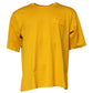 Dolce & Gabbana Dark Yellow Logo Cotton Men Crew Neck T-shirt