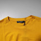 Dolce & Gabbana Dark Yellow Logo Cotton Men Crew Neck T-shirt