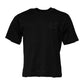 Dolce & Gabbana Black Logo Cotton Men Crew Neck T-shirt