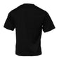 Dolce & Gabbana Black Logo Cotton Men Crew Neck T-shirt