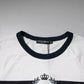 Dolce & Gabbana White Logo Print Cotton Men Crew Neck T-shirt