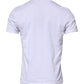 Dolce & Gabbana White Graphic Print Cotton Crew Neck T-shirt