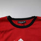 Dolce & Gabbana Red Logo Crown Cotton Crew Neck T-shirt