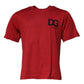 Dolce & Gabbana Red DG Logo Cotton Crew Neck T-shirt