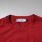 Dolce & Gabbana Red DG Logo Cotton Crew Neck T-shirt
