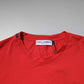 Dolce & Gabbana Red DG Logo Patch Cotton Crew Neck T-shirt