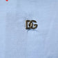 Dolce & Gabbana Light Blue Coral Cotton Men Crew Neck T-shirt