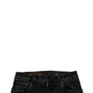 Dolce & Gabbana Black Tattered Cotton Skinny Men Denim Jeans