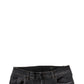 Dolce & Gabbana Dark Gray Washed Cotton Slim Fit Denim Jeans