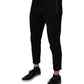 Dolce & Gabbana Black Cotton Jogger Jogging Pants