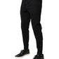 Dolce & Gabbana Black Cotton Jogger Jogging Pants