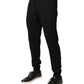 Dolce & Gabbana Black Cotton Jogger Jogging Pants