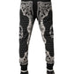Dolce & Gabbana Black Bandana Cotton Jogger Pants