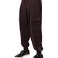 Dolce & Gabbana Dark Violet Cotton Cargo Jogger Pants