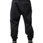 Dolce & Gabbana Black Polyester Logo Jogger Pants