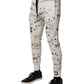 Dolce & Gabbana White Printed Cotton Jogger Sweatpants Pants