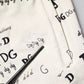 Dolce & Gabbana White Printed Cotton Jogger Sweatpants Pants