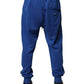 Dolce & Gabbana Blue Cotton Jogger Mid Waist Pants