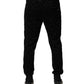 Dolce & Gabbana Black Leopard Cotton Jogger Sweatpants Pants