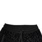 Dolce & Gabbana Black Leopard Cotton Jogger Sweatpants Pants