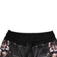 Dolce & Gabbana Black Floral Polyester Jogger Pants