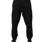 Dolce & Gabbana Black Logo Patch CottonJogger Sweatpants Pants