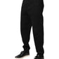 Dolce & Gabbana Black Logo Patch CottonJogger Sweatpants Pants