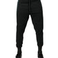 Dolce & Gabbana Black Cotton Blend Jogger Sweatpants Pants