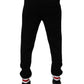 Dolce & Gabbana Black Wool Mid Waist Jogger Sweatpants Pants