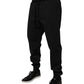 Dolce & Gabbana Black Polyester Men Jogger Sweatpants Pants