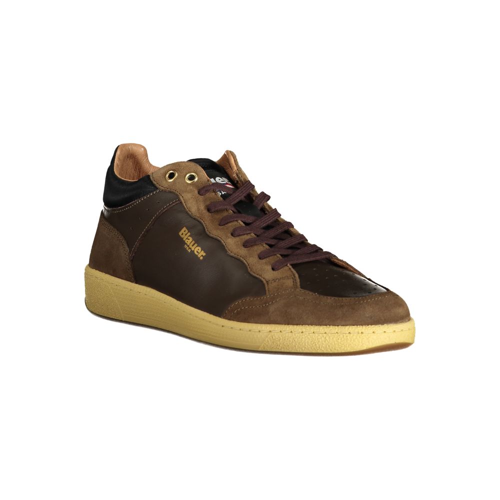 Blauer Brown Leather Men Sneaker