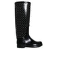 Dolce & Gabbana Black Rubber Rain Boots