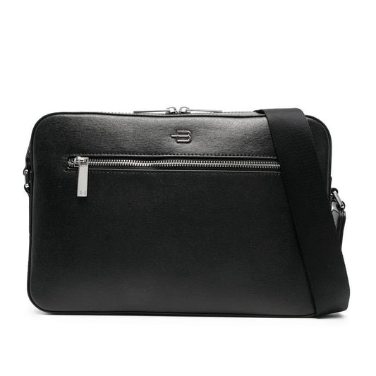 Baldinini Trend Black Calfskin Shoulder Bag Mens Messenger Bag