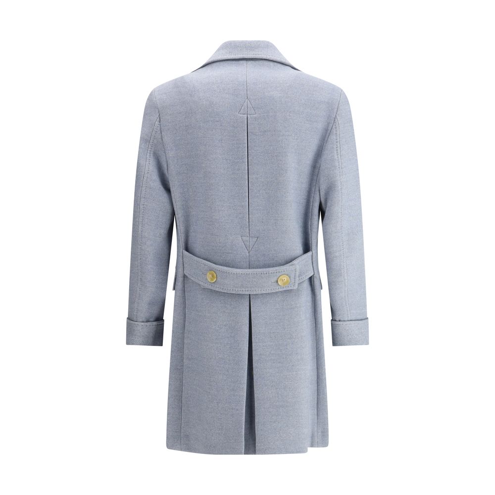 Gi Capri Double-breasted midi Coat Mens Jacket