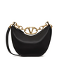 Valentino Garavani Black Leather Mini Hobo Vlogo Shoulder Bag