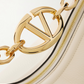 Valentino Garavani Ivory Leather Small Hobo Vlogo Shoulder Bag