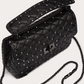 Valentino Garavani Black Nappa Leather Medium Rockstudt Spike Bag