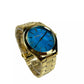 Michael Kors Slim Runway Stainless Steel Watch MK3492 Blue Gold