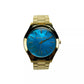 Michael Kors Slim Runway Stainless Steel Watch MK3492 Blue Gold