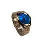 Michael Kors Slim Runway Stainless Steel Watch MK3494 Ocean Blue Gold