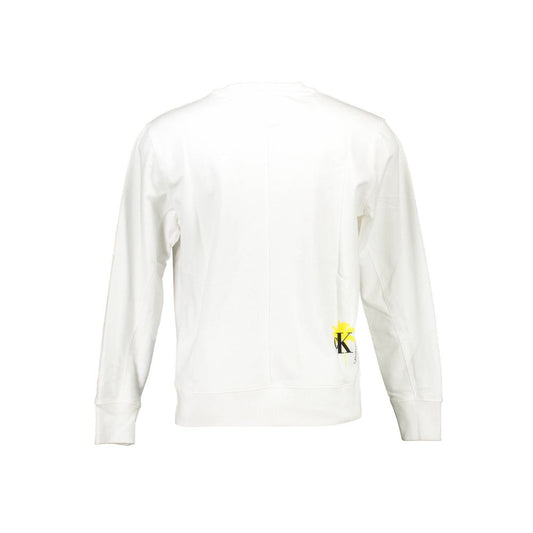 Calvin Klein White Cotton Men Sweater