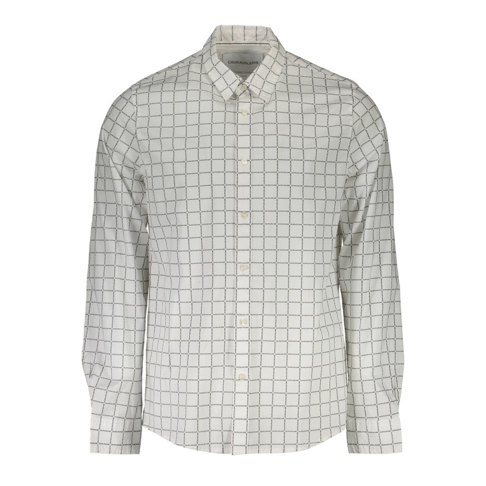 Calvin Klein White Cotton Men Shirt