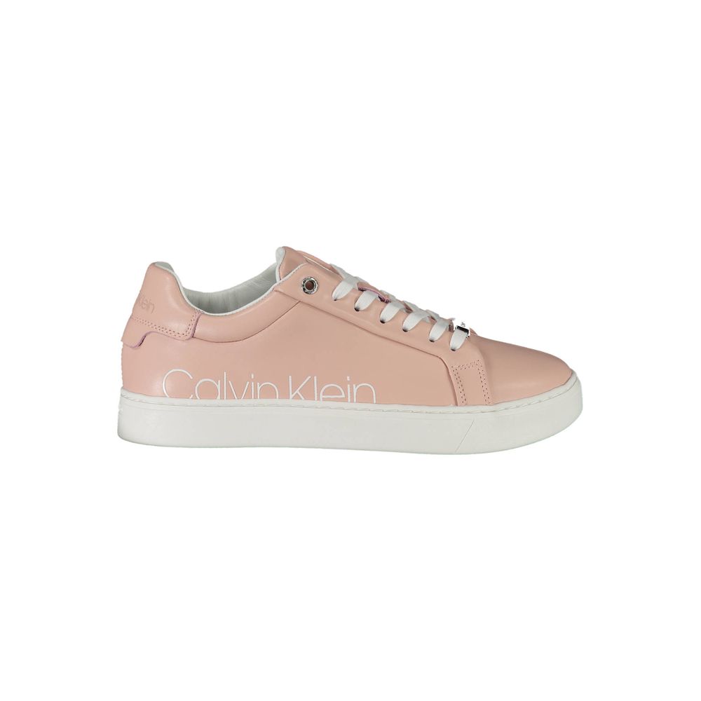 Calvin Klein Pink Leather Women Sneaker