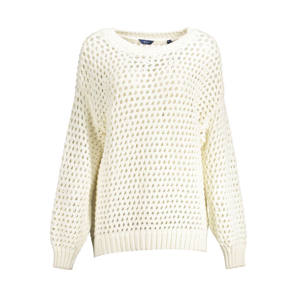 Gant White Cotton Women Sweater