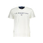 La Martina Chic White Crew Neck Tee with Logo Print