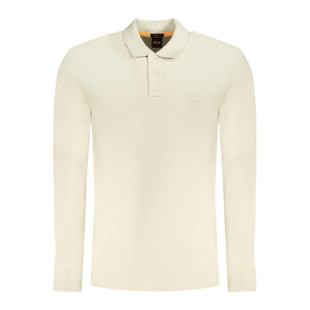 Hugo Boss Beige Cotton Men Polo Shirt